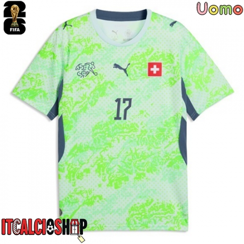 Svizzera Ruben Vargas #17 Seconda Maglia Mondiali 2026 Manica Corta